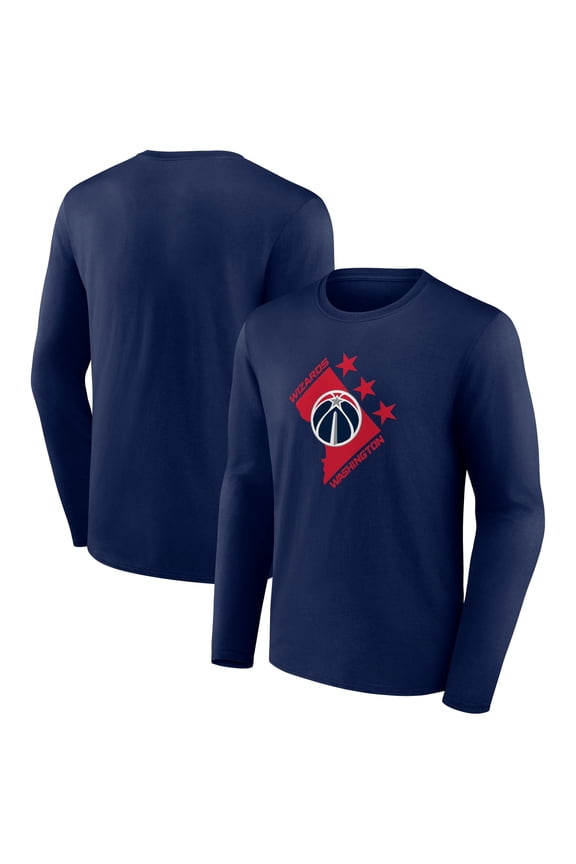 Men's Navy Washington Wizards Tip-Off Long Sleeve T-Shirt