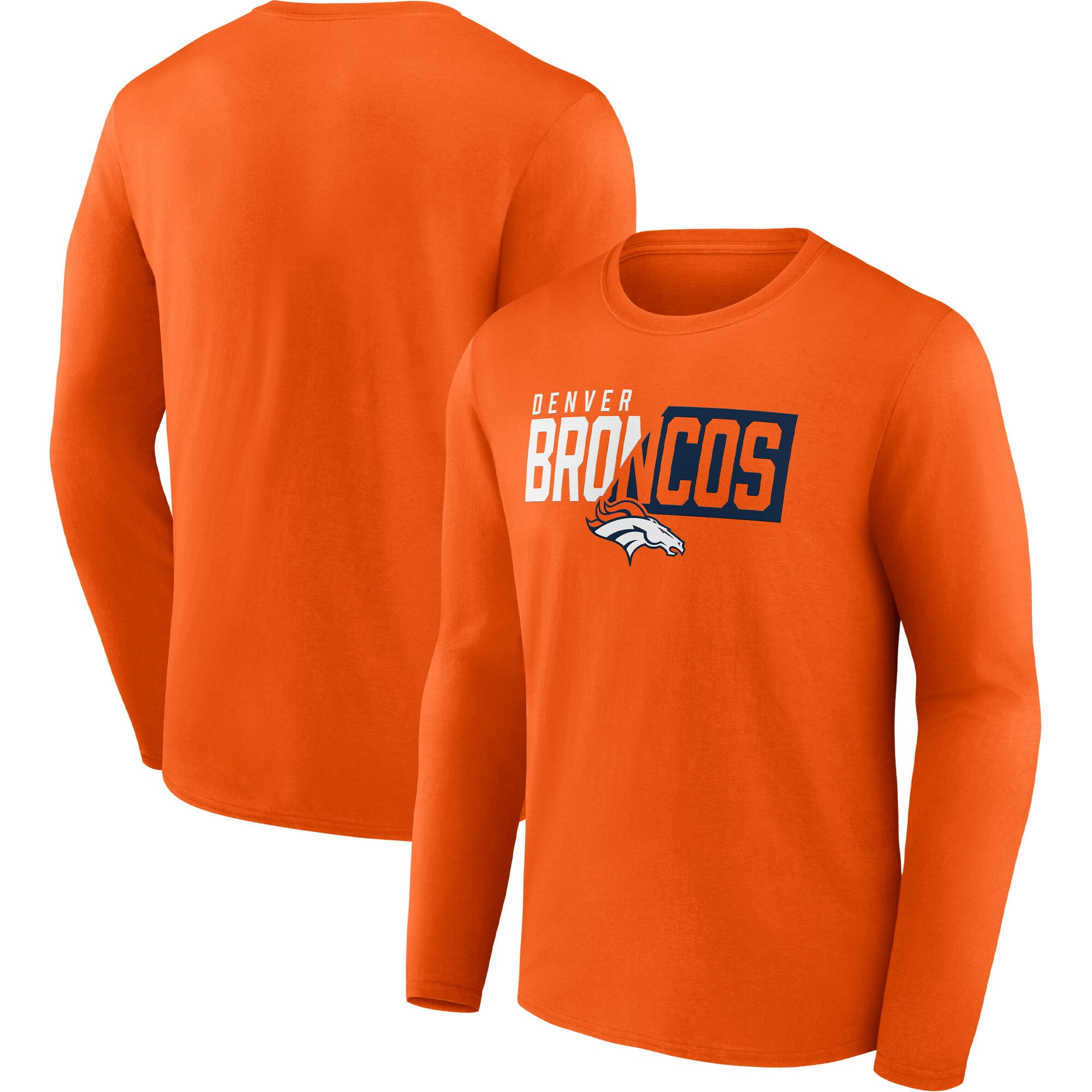 Men's Fanatics Branded Orange Denver Broncos One Two Long Sleeve T