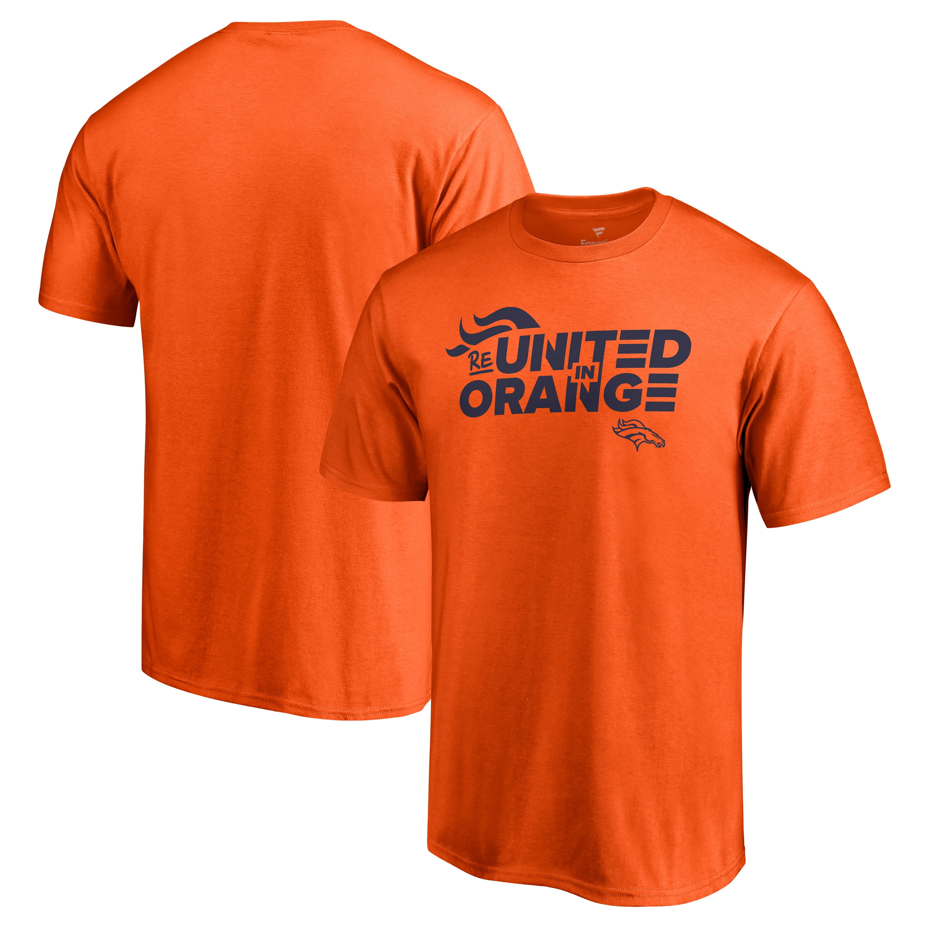 Orange broncos top t shirt