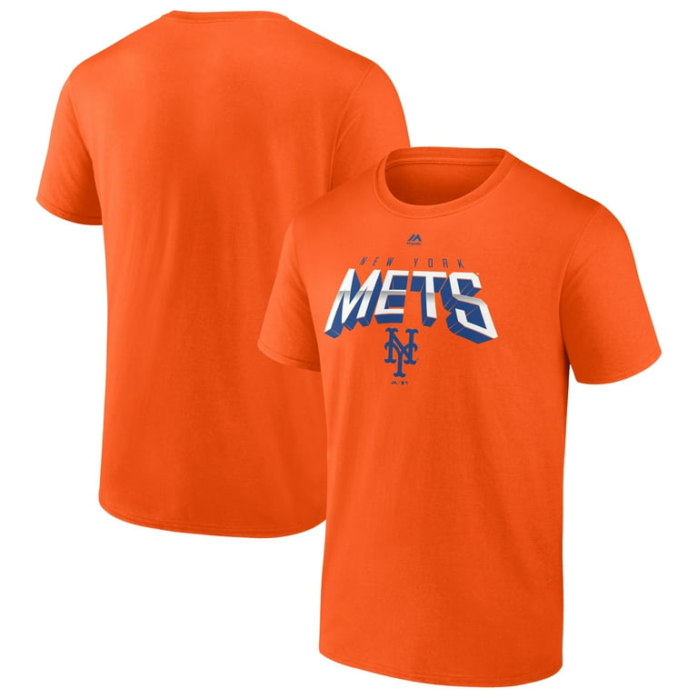 Men s Fanatics Branded Orange New York Mets Sweep T Shirt Walmart