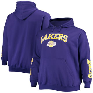Men's Antigua Heather Gray Los Angeles Lakers Team Logo Victory Pullover Hoodie Size: Extra Large