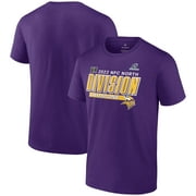 Men's Fanatics Purple Minnesota Vikings 2022 NFC North Division Champions Divide & Conquer T-Shirt