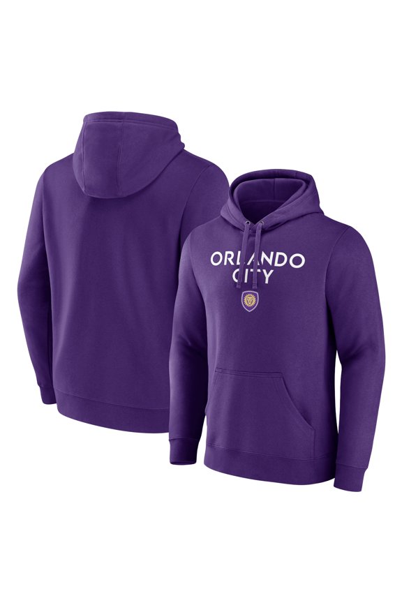 Men's Purple Orlando City SC Shielded Logo Pullover Hoodie