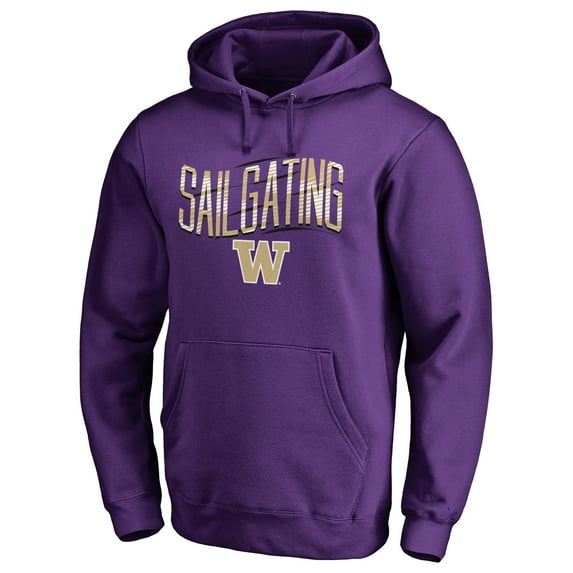 Men's Purple Washington Huskies Logo Hometown Collection Pullover Hoodie