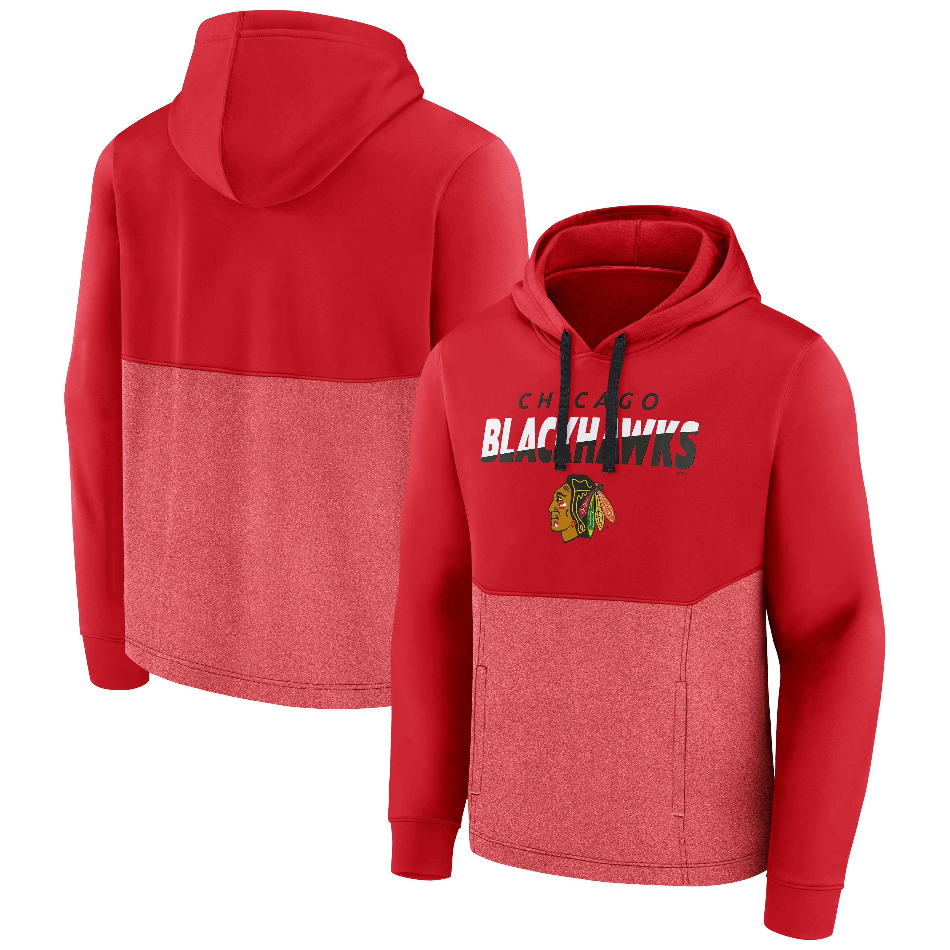 Men's Fanatics Branded Red Chicago Blackhawks Slash Attack Pullover ...