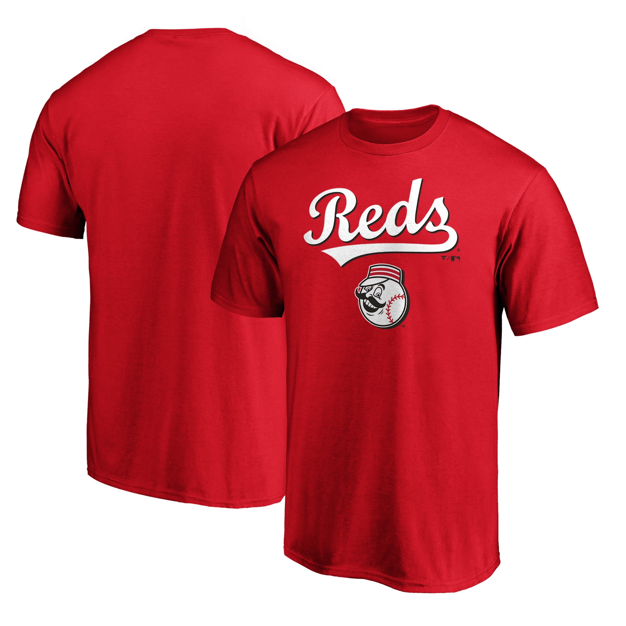 Men's Fanatics Branded Red Cincinnati Reds Team Lockup TShirt