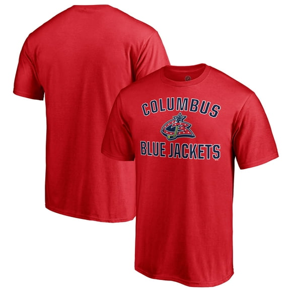 Men's Fanatics Branded Red Columbus Blue Jackets Special Edition Victory Arch T-Shirt