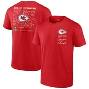 Men's Fanatics Branded Red Kansas City Chiefs Super Bowl LVIII Champions Roster Autograph Signing T-Shirt