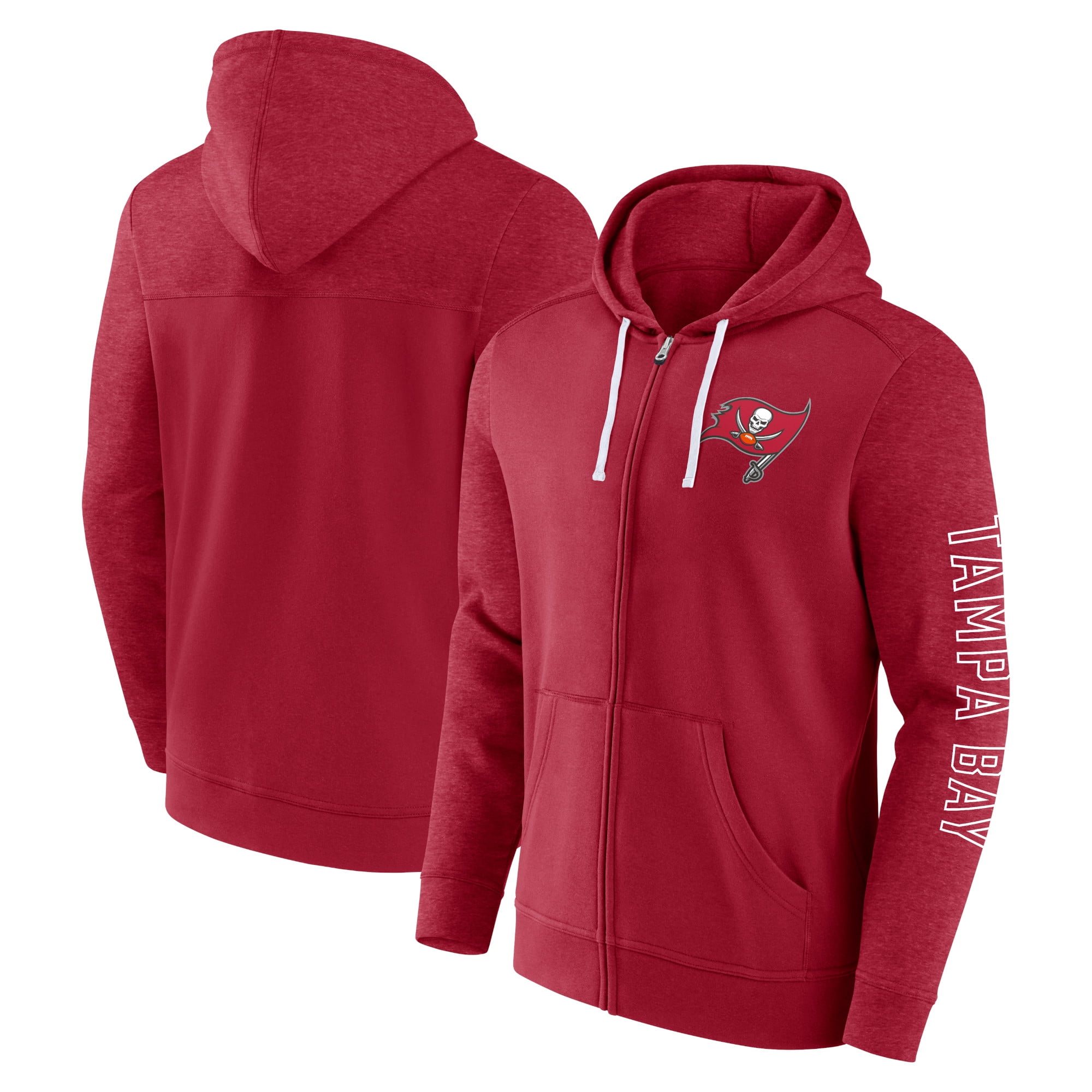 Men s Fanatics Red Tampa Bay Buccaneers Offensive Lineup Hoodie Full Zip Hoodie Walmart