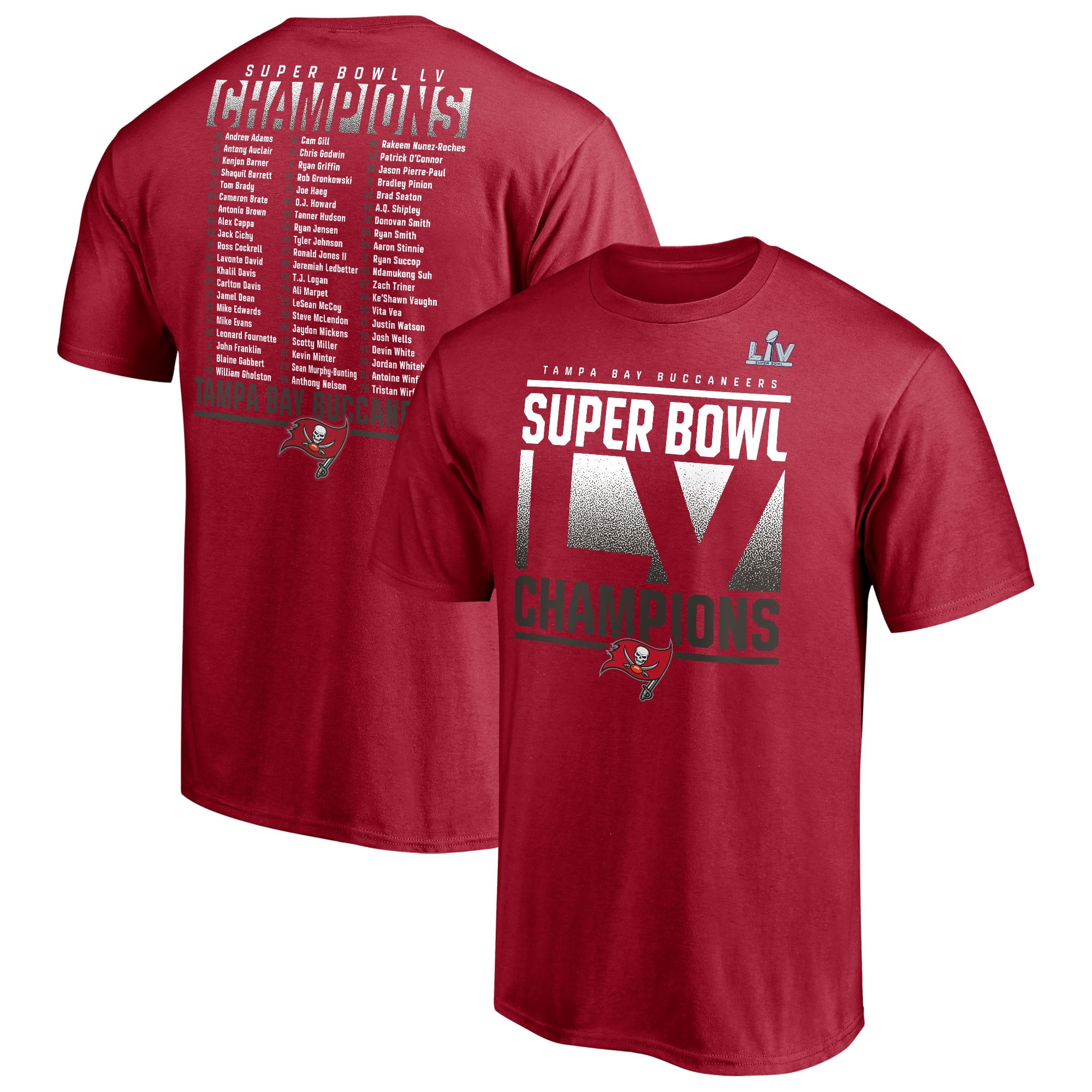 Men's Fanatics Branded Red Tampa Bay Buccaneers Super Bowl LV
