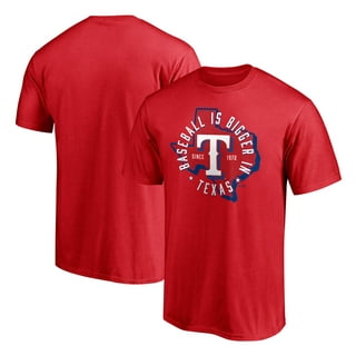 Men's Texas Rangers Fanatics Branded Red Team Wordmark Long Sleeve T-Shirt
