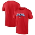thumbnail image 1 of Men's Fanatics Branded Red Texas Rangers Sweep T-Shirt, 1 of 3