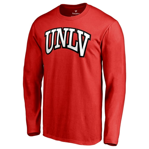 Men's Red UNLV Rebels Primary Team Logo Long Sleeve T-Shirt