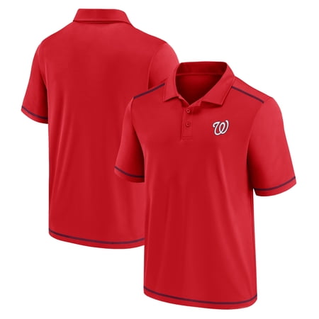 Men's Fanatics Branded Red Washington Nationals Primary Team Logo Polo