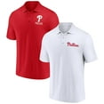thumbnail image 1 of Men's Fanatics Branded Red/White Philadelphia Phillies Two-Pack Logo Lockup Polo Set, 1 of 5