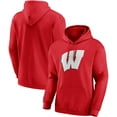 thumbnail image 1 of Men's Fanatics Branded Red Wisconsin Badgers Team Primary Logo Pullover Hoodie, 1 of 3