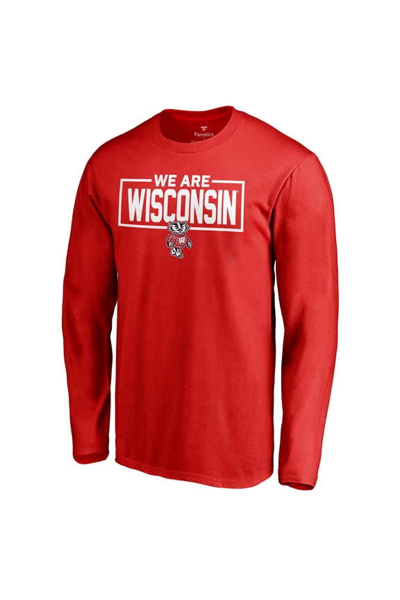 Men's Red Wisconsin Badgers We Are Icon Long Sleeve T-Shirt