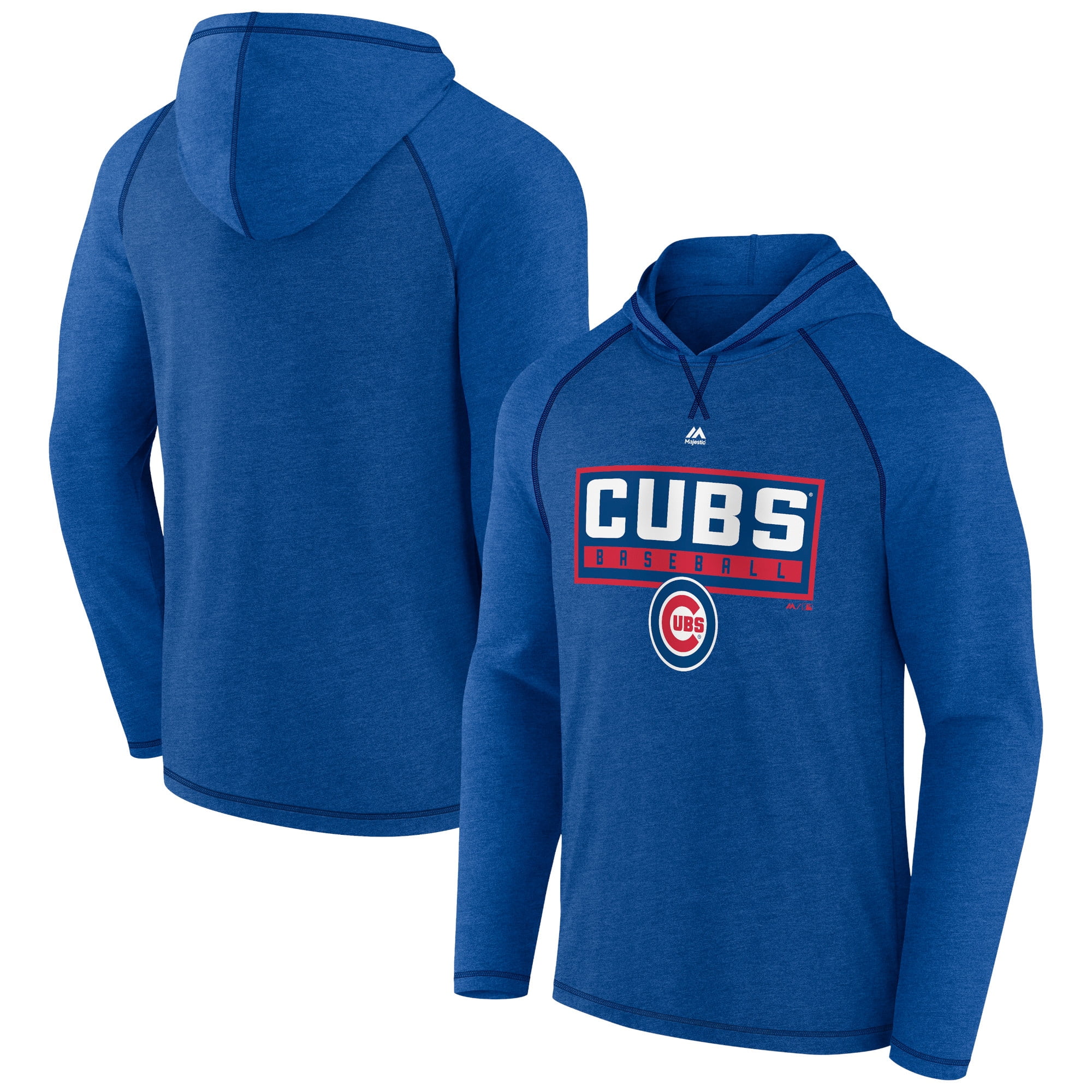 Men's Fanatics Branded Royal Chicago Cubs Down the Line Raglan Pullover