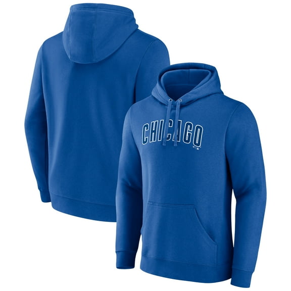 Men's Royal Chicago Cubs Official Wordmark Pullover Hoodie