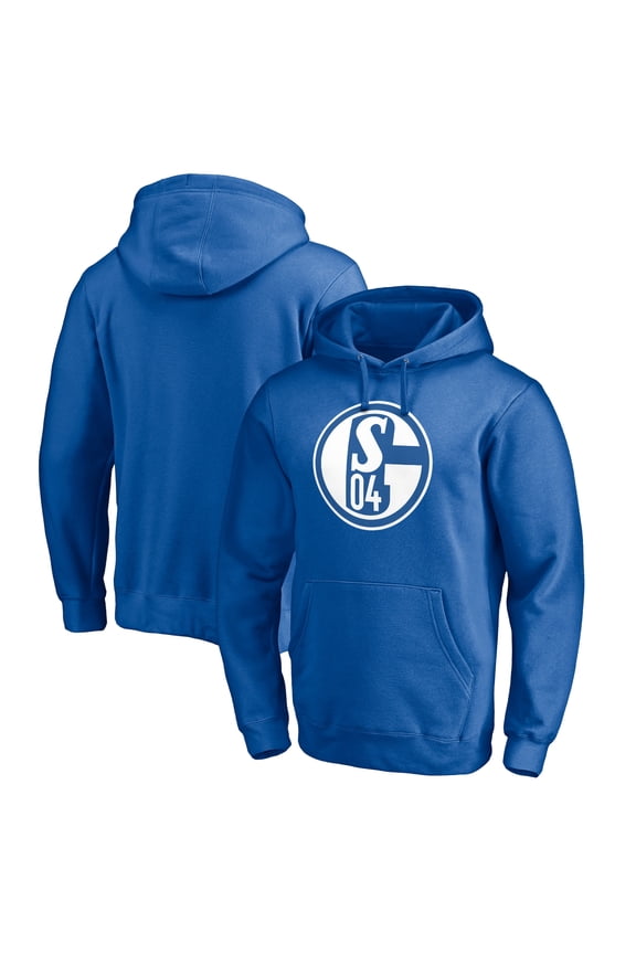 Men's Royal FC Schalke 04 Primary Logo Fitted Pullover Hoodie