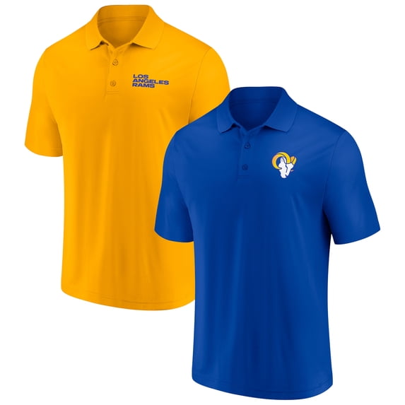 Men's Fanatics Branded Royal/Gold Los Angeles Rams Dueling Two-Pack Polo Set