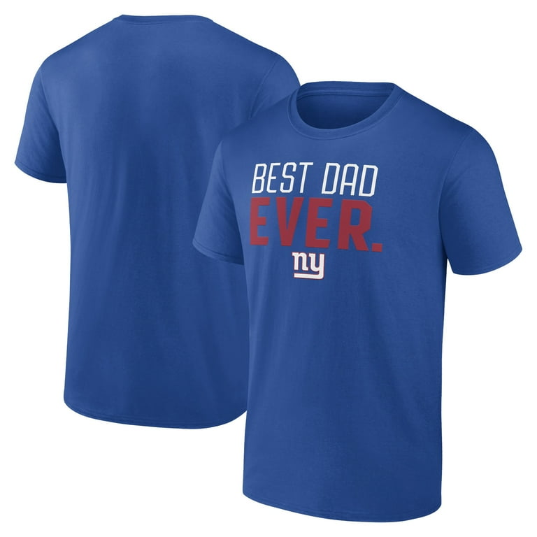 Men s Royal New York Giants Best Dad Ever Team T Shirt Walmart