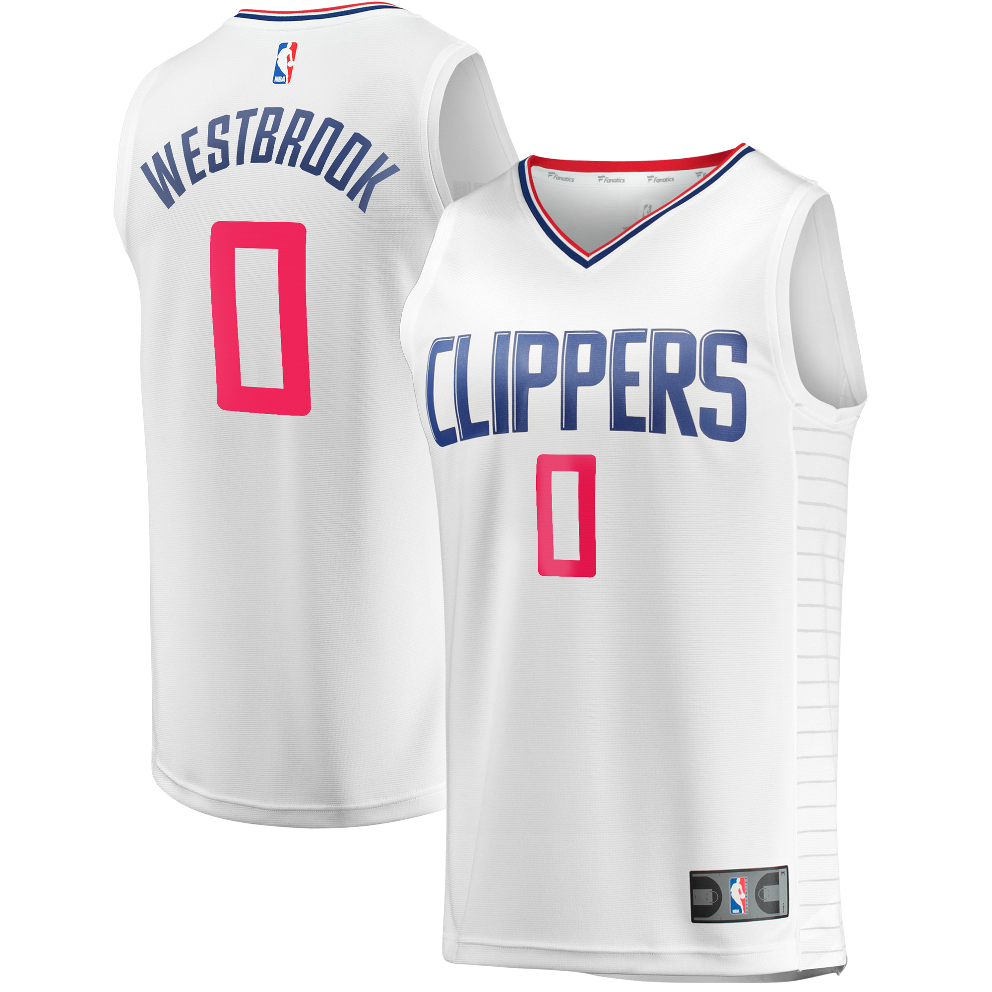 Men s Fanatics Branded Russell Westbrook White LA Clippers Fast Break Player Jersey Association Edition Walmart