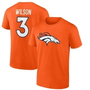 Men's Fanatics Branded  Russell Wilson  Orange Denver Broncos Player Icon Name & Number T-Shirt
