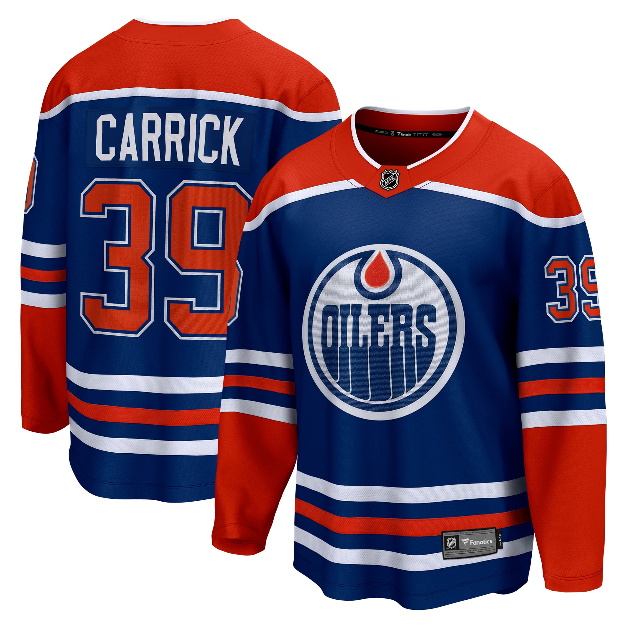Men's Fanatics Branded Sam Carrick Royal Edmonton Oilers Home Premier