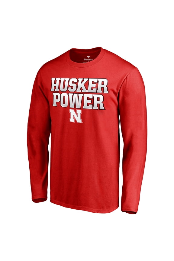 Men's Scarlet Nebraska Huskers Hometown Collection Husker Power Long Sleeve T-Shirt
