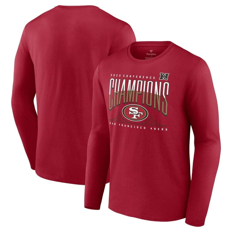 Men s Scarlet San Francisco 49ers 2023 NFC Champions Hometown Not Done Long Sleeve T Shirt Walmart