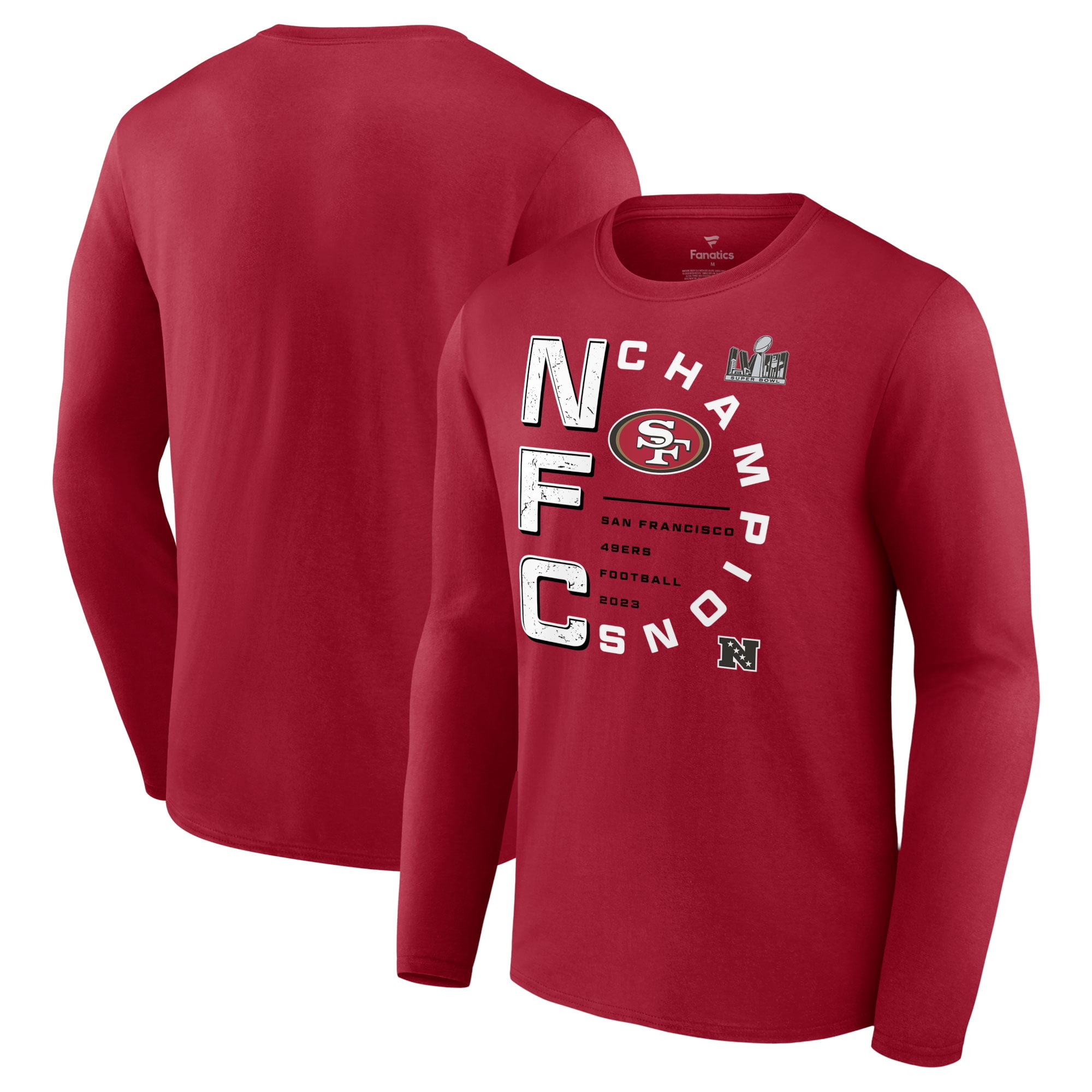 Men's Fanatics Branded Scarlet San Francisco 49ers 2023 NFC Champions ...