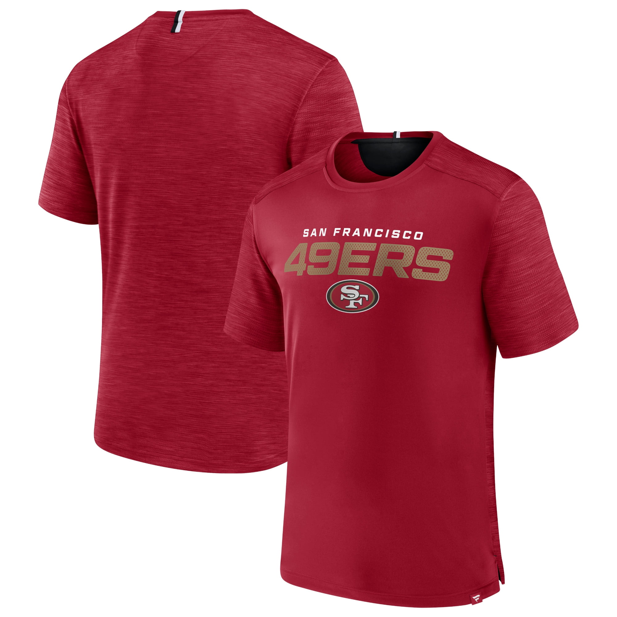 Men's Fanatics Branded Scarlet San Francisco 49ers Defender Evo T-Shirt ...