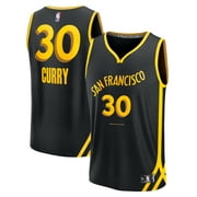 Men's Fanatics Branded Stephen Curry Black Golden State Warriors Fast Break Jersey - City Edition