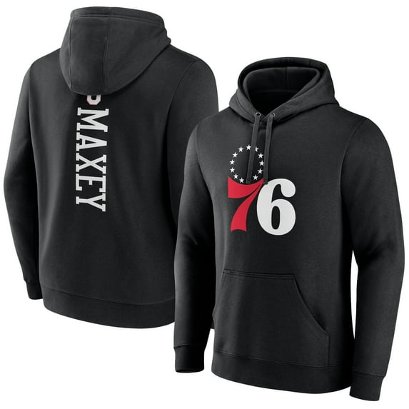 Men's Tyrese Maxey Black Philadelphia 76ers Playmaker Pullover Hoodie