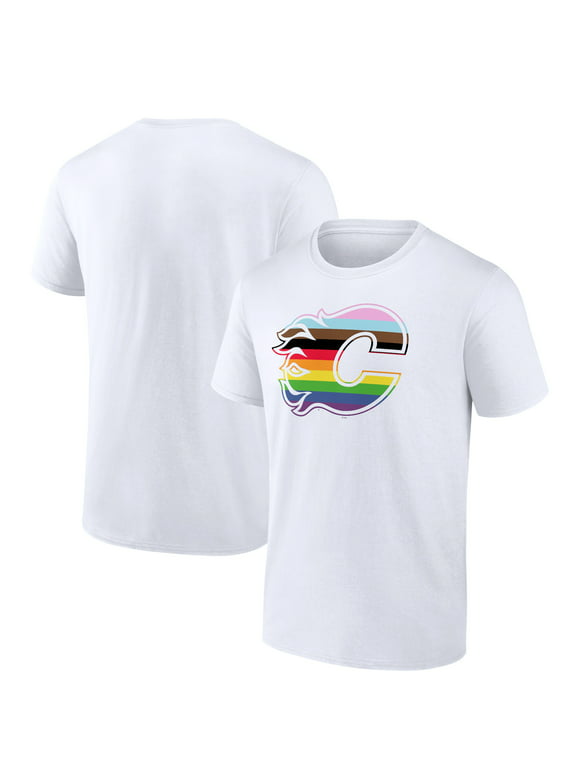 Men's Fanatics Branded White Calgary Flames Team Pride Logo T-Shirt