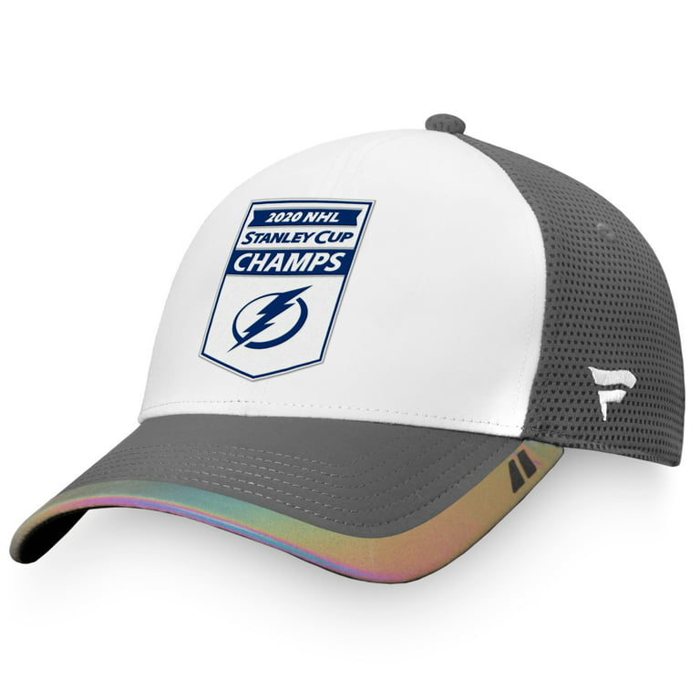 Men's Fanatics Branded White/Gray Tampa Bay Lightning 2020 NHL Stanley Cup  Champs Banner Snapback Hat - OSFA