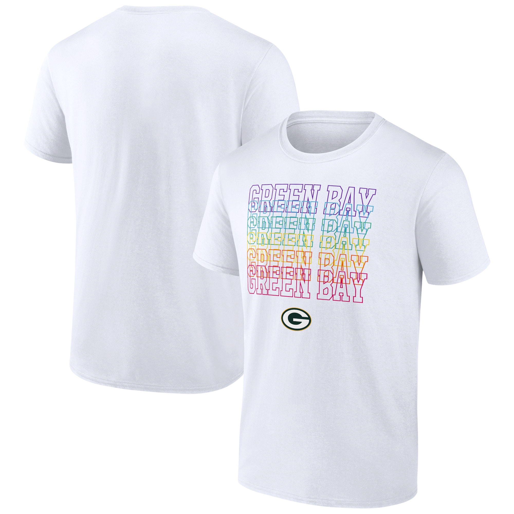 Men's Fanatics Branded White Green Bay Packers City Pride Logo T-Shirt - image 1 of 3