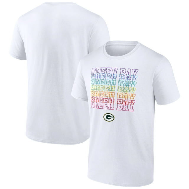 Men's Fanatics Branded White Green Bay Packers City Pride Logo T-Shirt