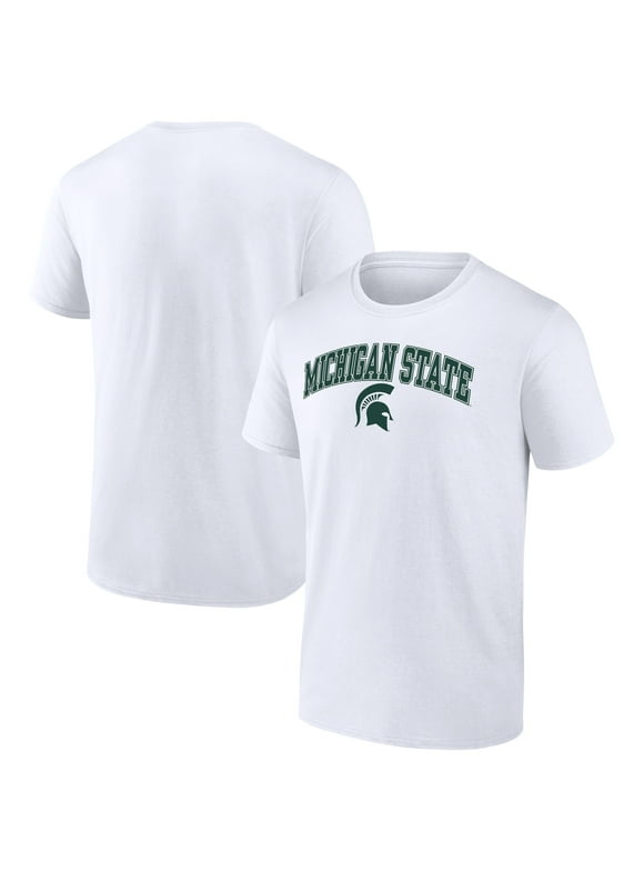 Men's Fanatics Branded White Michigan State Spartans Campus Team T-Shirt