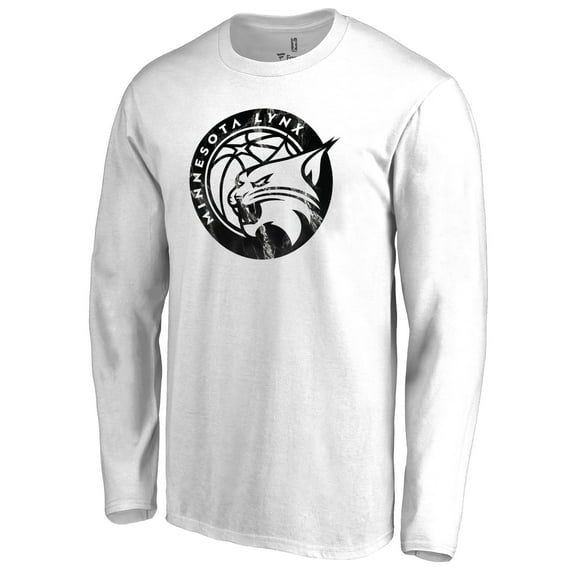 Men's White Minnesota Lynx Marble Long Sleeve T-Shirt
