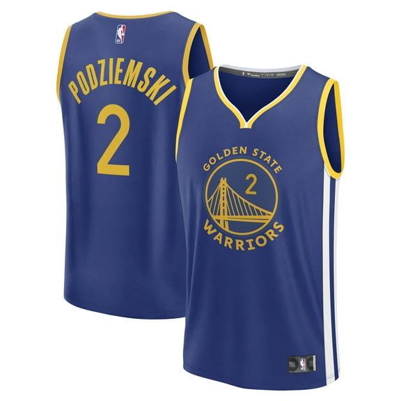 Men's Fanatics Brandin Podziemski Royal Golden State Warriors Fast Break Replica Player Jersey - Icon Edition