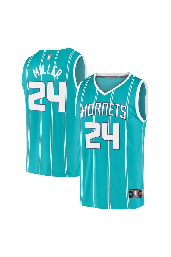 Men's Fanatics Brandon Miller Teal Charlotte Hornets  Fast Break Replica Jersey - Icon Edition
