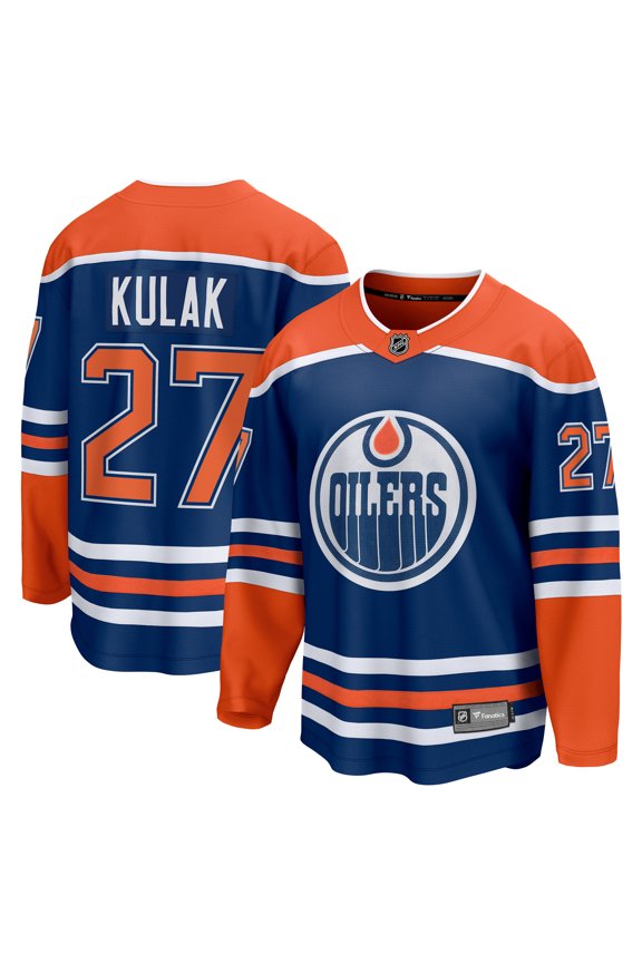 Men's Fanatics Brett Kulak Royal Edmonton Oilers Home Breakaway Player Jersey