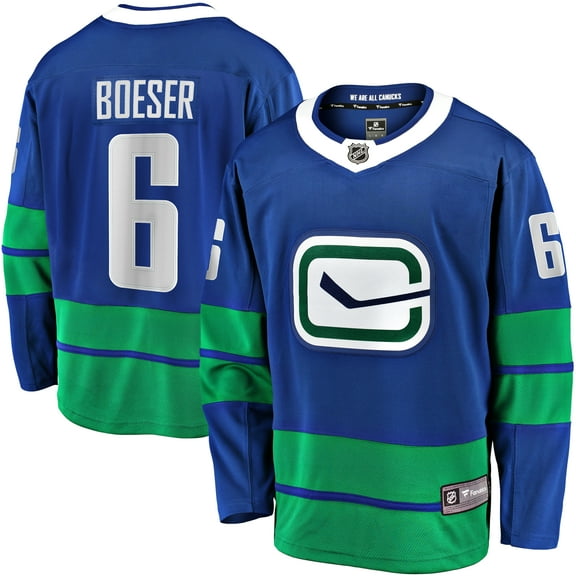 Men's Fanatics Brock Boeser Blue Vancouver Canucks Breakaway Jersey