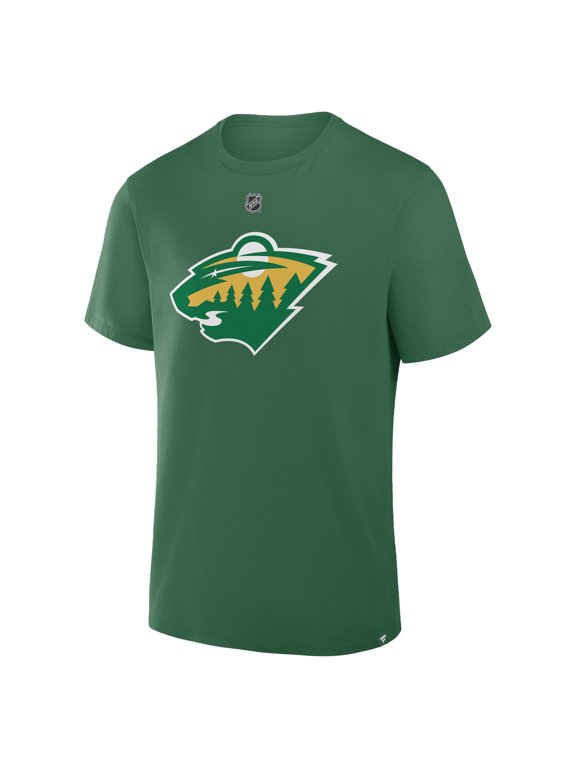 Men's Fanatics Brock Faber Green Minnesota Wild Authentic Stack Name & Number T-Shirt