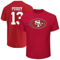 Men's Fanatics Brock Purdy Scarlet San Francisco 49ers Big & Tall Player Name & Number T-Shirt