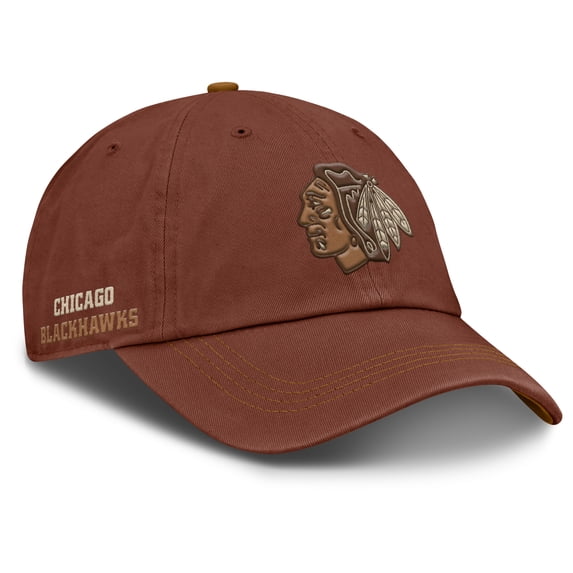 Men's Fanatics Brown Chicago Blackhawks Fall Leaves Timber Adjustable Hat
