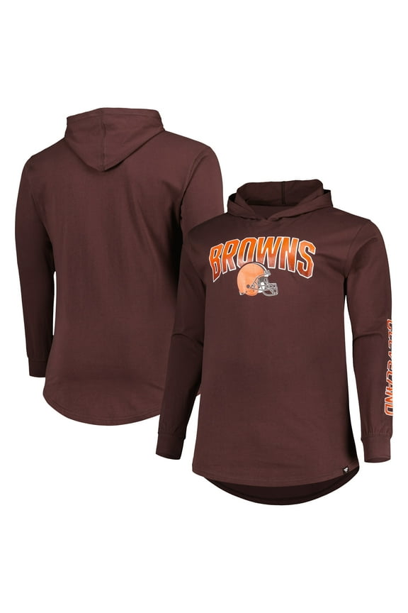 Men's Fanatics Brown Cleveland Browns Big & Tall Front Runner Pullover Hoodie