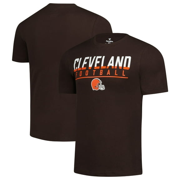 Men's Fanatics Brown Cleveland Browns Blocked T-Shirt